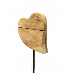 Serce z drewna tekowego 35cm